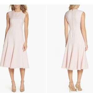 Eliza J Pale Pink Fringe Hem A-Line Circle Dress (sz 0)